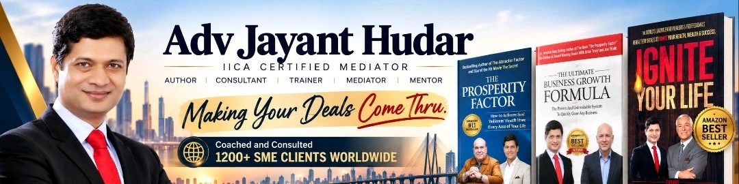 Adv Jayant Hudar – IICA Certified Mediator, Author, Consultant, Trainer, Mentor. Making Your Deals Come Thru.